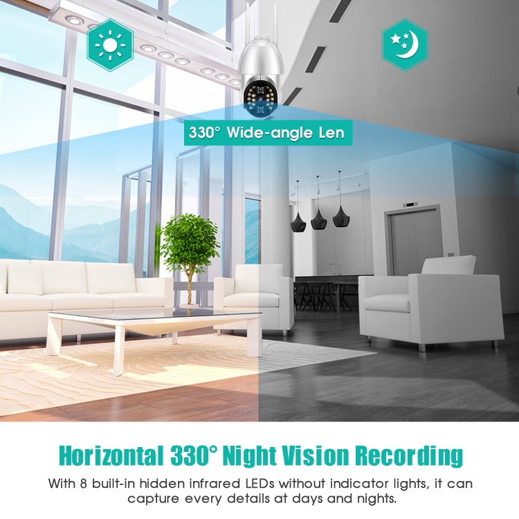 QX33 1080P Panoramic PTZ 360 Degree Rotating WIFI Camera, Support Day and Night Full Color & Two-way Voice Intercom & Motion Detection Alarm & Video Playback & 64GB TF Card, AU Plug, QX33 QX33 1080P Panoramic PTZ 360 Degree Rotating WIFI Camera, Support Day and Night Full Color & Two-way Voice Intercom & Motion Detection Alarm & Video Playback & 64GB TF Card, AU Plug, QX33